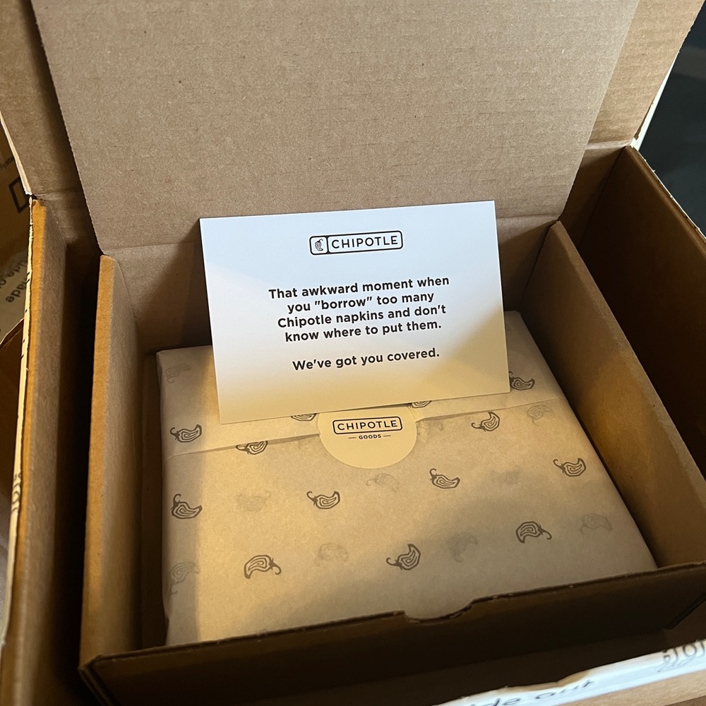**RARE** Chipotle Napkin Holder LE Limited Edition NEW Chipotle Napkins Goods